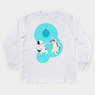 animals dancing Kids Long Sleeve T-Shirt